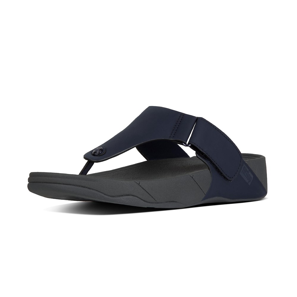 Fitflop Mens Sandals - Trakk Ii Neoprene Toe-post - Navy/Black - 590-QMXRCN